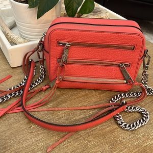 Coral Rebecca Minkoff Rectangle Cross Body Leather Bag